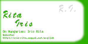 rita iris business card